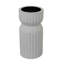 Ensemble de 3 porte-bougies Solano, texture nervurée, bois sculpté blanc
