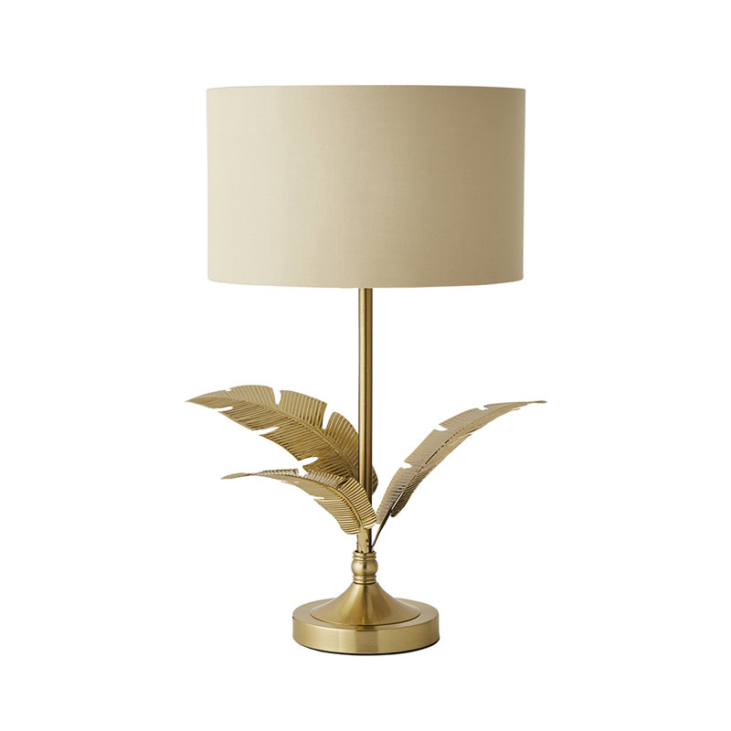 Waynesfield Metal Table Lamp, Cotton / Cotton Blend, Yes, Beige