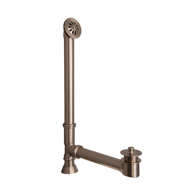 Drain de baignoire 1,5 "avec trop-plein, Nickel brossé