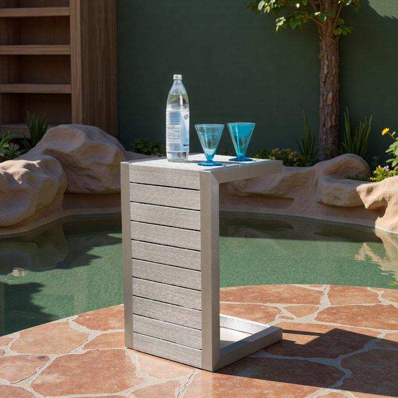 C-shaped Table, Silver