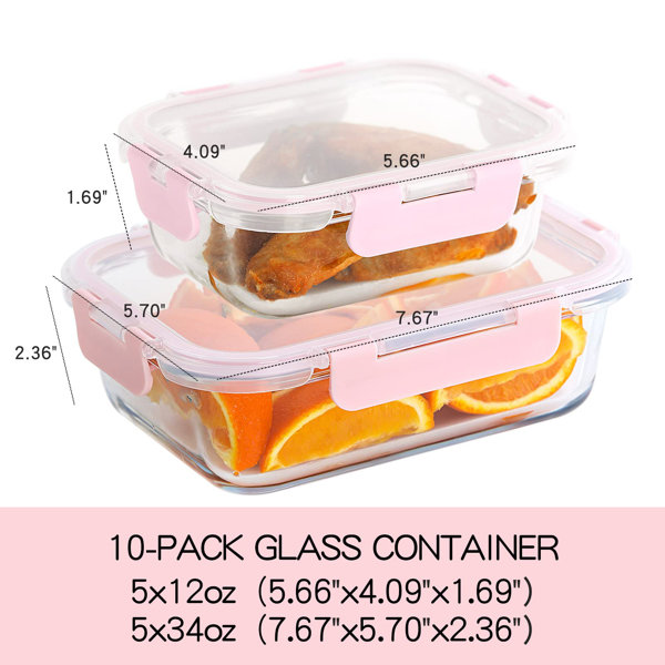 Bendross 10 Container Food Storage Set (Set of 10) Prep & Savour Color: Gray