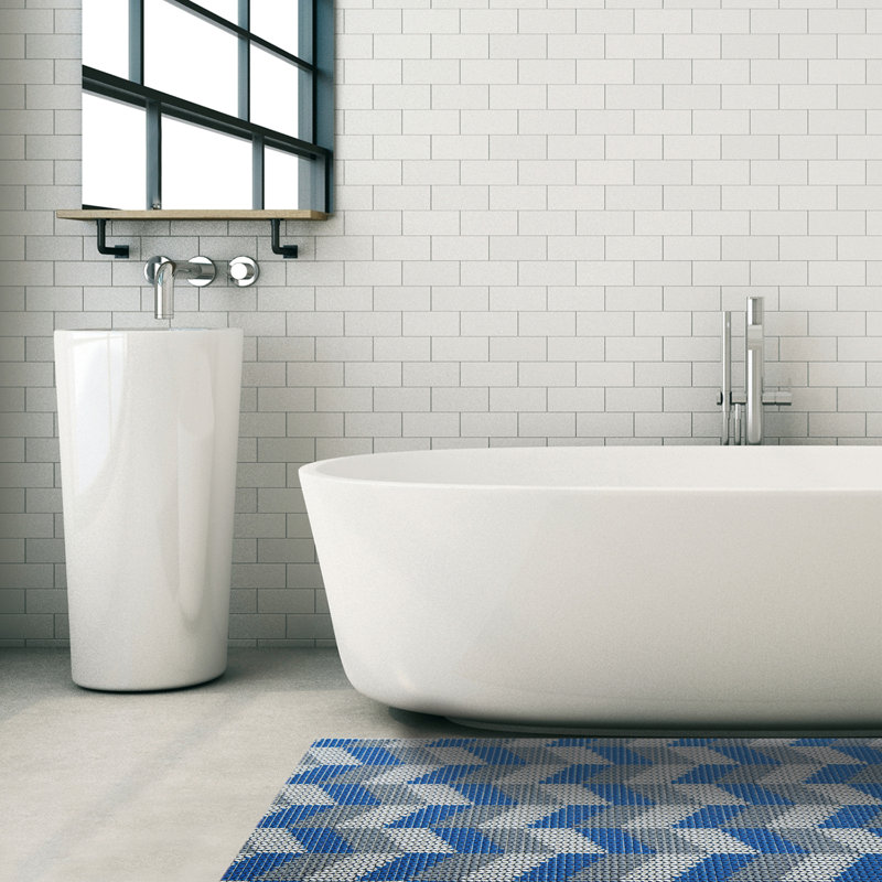 Tapis de bain Falkirk, Bleu
