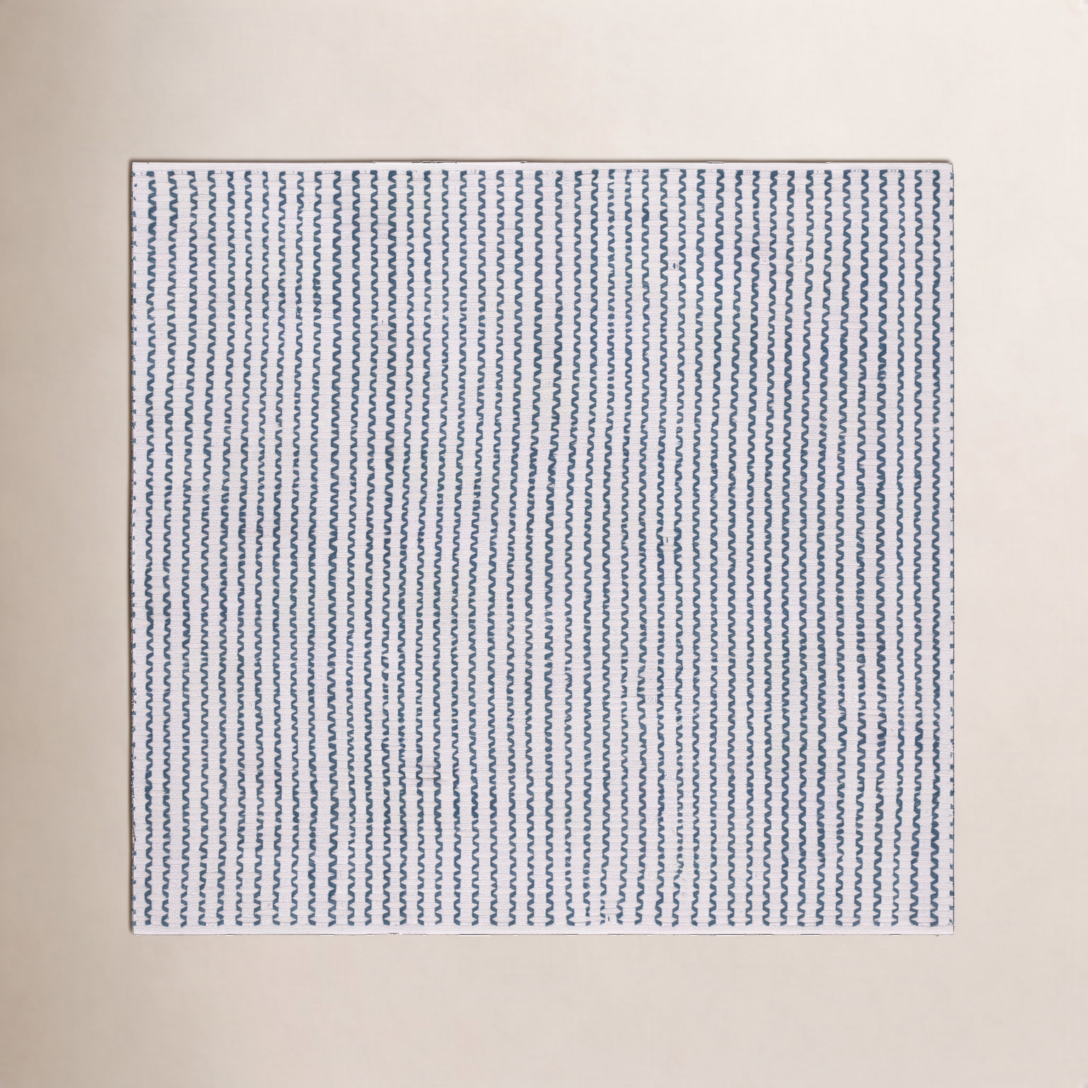 Hand-Woven Chevron Cotton Rug, Square 6'