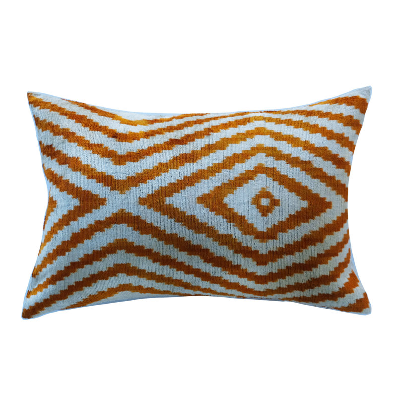 Frye Feather Throw Pillow, Ikat 12