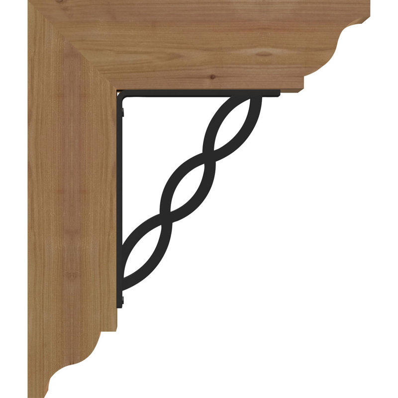 Support de fer triple 4 po Loera, H 14 po x P 11 1/2 po, Cèdre rouge de l'Ouest l 3 1/2 po x T 2 po (lisse