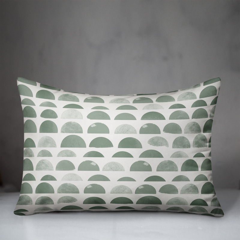 Abstract Outdoor Throw Pillow, Green