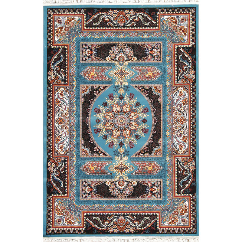 Tapis bleu/rouge/noir hereke Borkowski