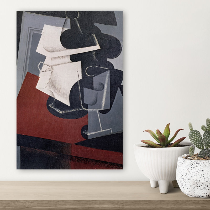 Still Life On A Table, 1916 Abstract Contemporary Wall Art Print by Juan Gris - Wrapped Canvas Print, 45.72cm H x 30.48cm W
