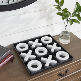 Tic Tac Toe Game Board Classic Board Game for Giant Connect 4 game Indoor  Family Toys Set for Children/ Adults,Coffee Table Home Decor,5.9 X 5.9