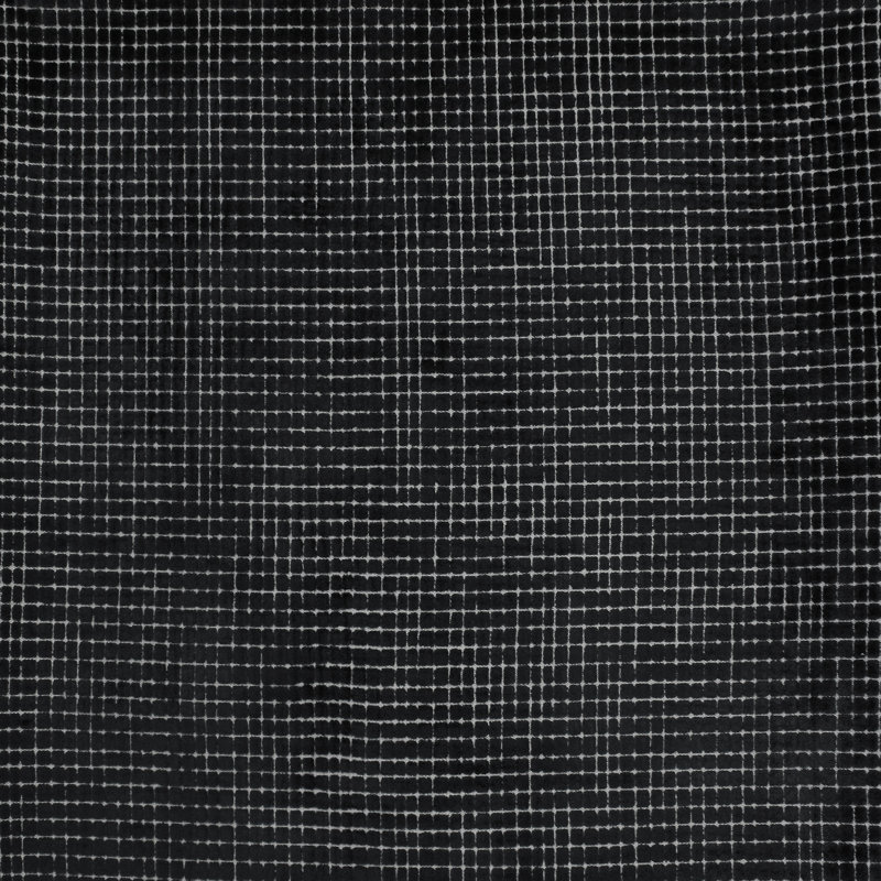 Geometric Cut Velvet | Vika Fabric_VIKA, Black