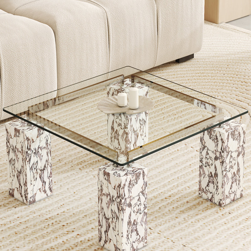 24-inch Square Tempered Glass Table Top