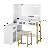 Vanity Desk with Mirror and Lights,Transparent Top Vanitys with RGB Drawers, A Variety of Lighting Modes Brightness Adjustable,Power Outlet,Bedroom, White-998212722