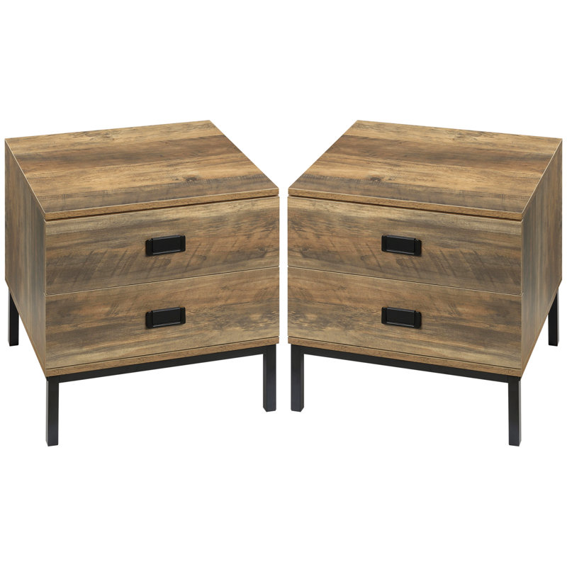 Mullica 45cm W Iron Bedside Table