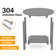 18 Inch Round Outdoor Side Table Adirondack Plastic/Resin Patio Side Table Weather Resistant End Table with Storage Shelf