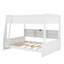 Lit double superposé au-dessus de grand lit double avec 6 armoires de rangement sur le côté et ports USB, cadre de lit avec garde-corps-1467166315
