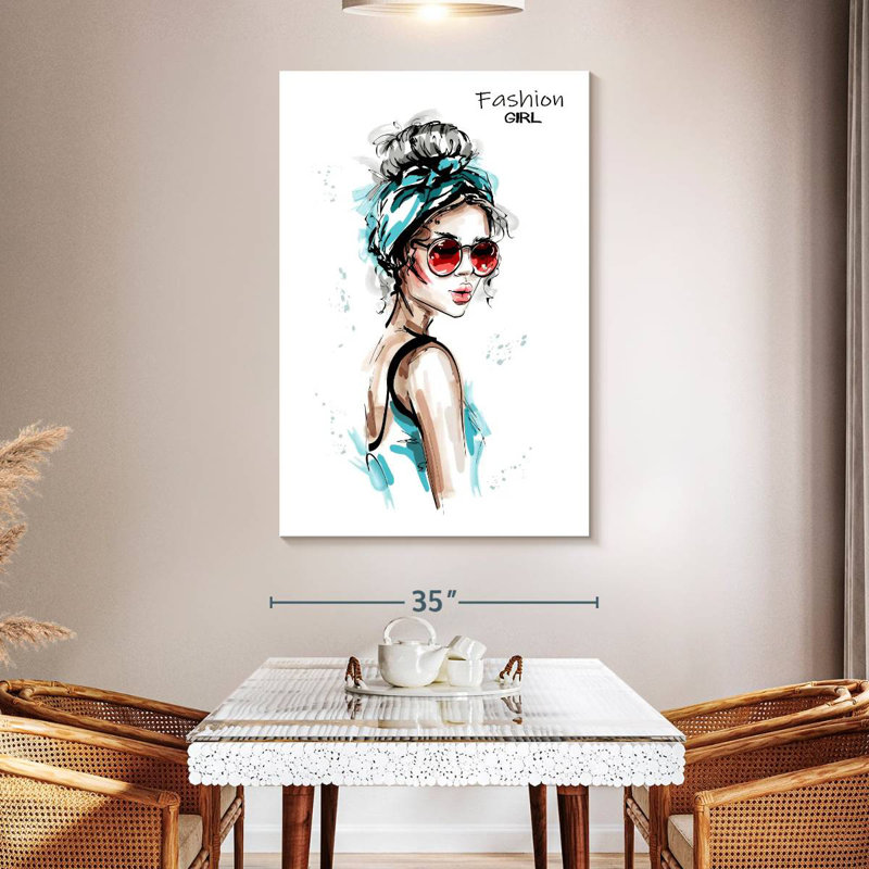 Shuttleworth Chic Fashion Girl, 51" H x 34" W