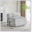 Fauteuil à billes pliable Latina, gris clair, polyvalent et confortable pour les espaces de vie modernes