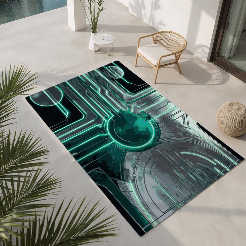 Tapis intérieur et extérieur Astro Rift, Rectangle 1 pi 6 po x 2 pi 6 po