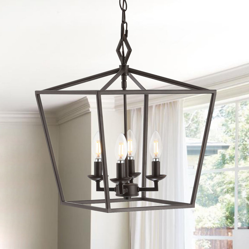Luminaire suspendu géométrique à 4 lumières Fawnlily