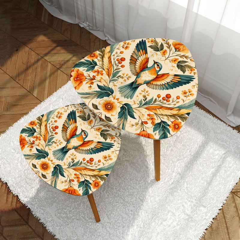 Ensemble de 2 tables basses gigognes Triangle