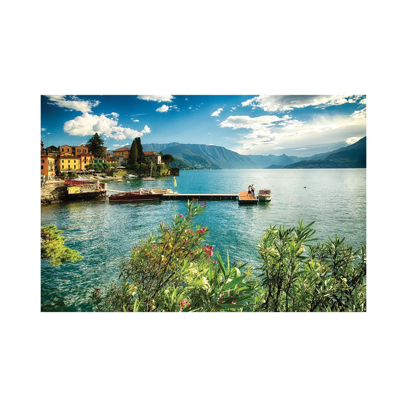 Varenna Harbor View by George Oze - Wrapped Canvas Print, 20.32 cm H x 30.48 cm W