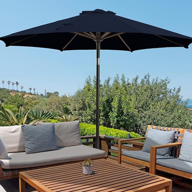 Arlmont & Co. 9 FT Patio Umbrellas Outdoor Umbrella Table Market ...