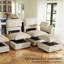 Canapé modulaire en L en bois massif avec repose-pieds Velvet & Plush-763350904