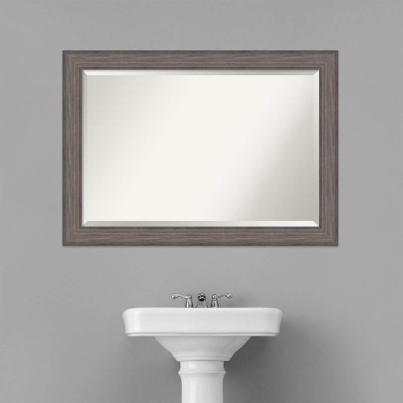 Heidenreich Wood Flat Wall Mirror, 29.25" H x 41.25" W