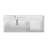 INTEGRA CONSOLE SINK, WHITE, CHROME, SINGLE HOLE DRILLING