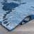 Floral Beige/Navy/Blue Indoor/Outdoor High-Low Area Rug-1752891755-1751242430