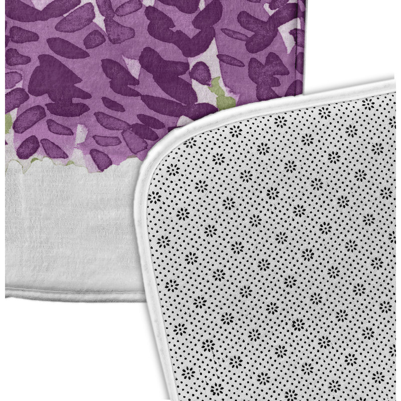 Tapis pour salle de bain Louque, H 18 po x L 30 po, Mauve