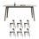 Rectangular solid wood rock slab dining table