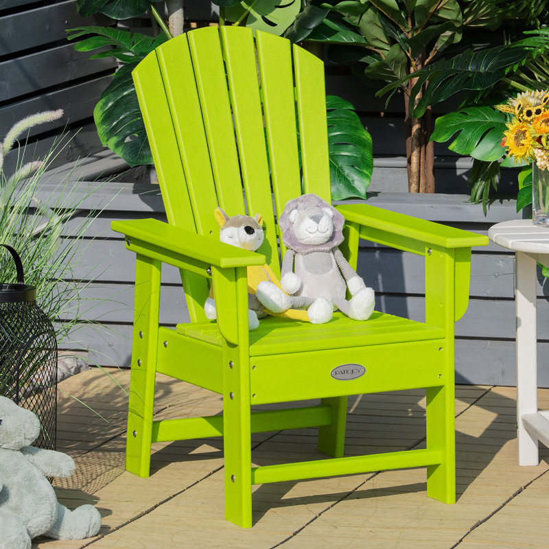Wood Outdoor Adirondack Chair, Green