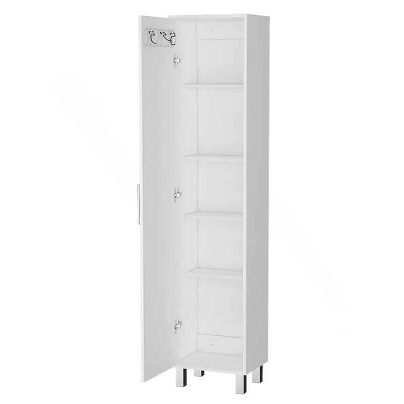 Storage Cabinet Buccan, Laundry, White Finish