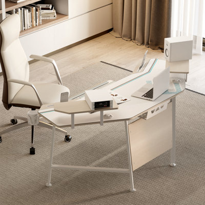 Inbox Zero Mariandi 72" Studio Desk with Keyboard Tray