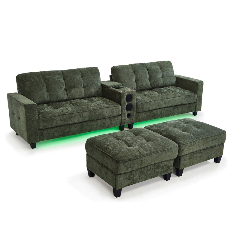 Canapé modulaire Modern, Chenille verte