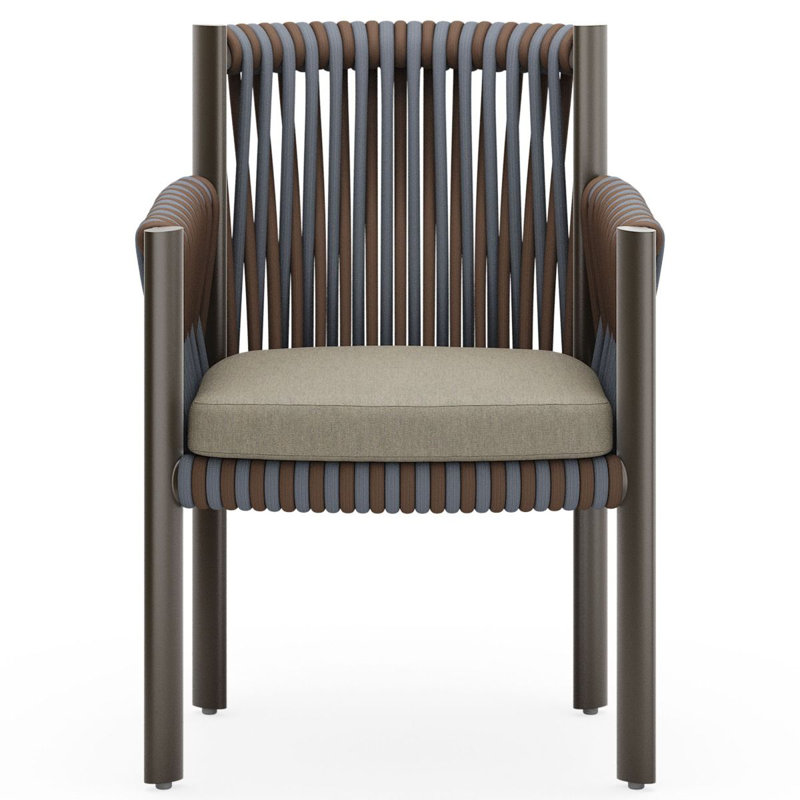 Chaise de salle à manger, Lin sésame, Graphite