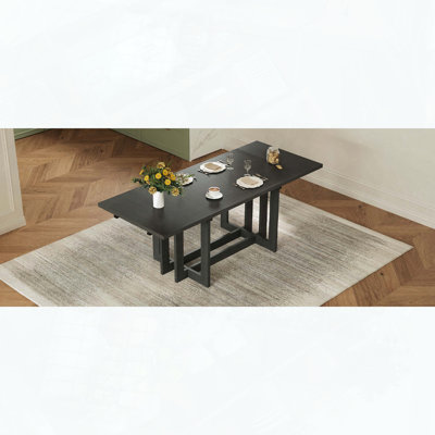 Rustic Extendable Dining Table Trestle Kitchen Table With Leaf