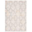 Tapis géométrique ivoire / orange tissé à la main à motif géométrique-396645248