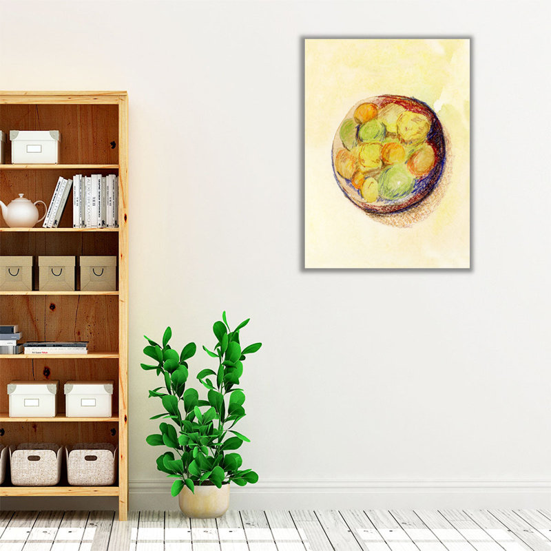 «Fruit Bowl Corinne Rose Design», reproduction d'art sur toile, H 32 po x l 24 po