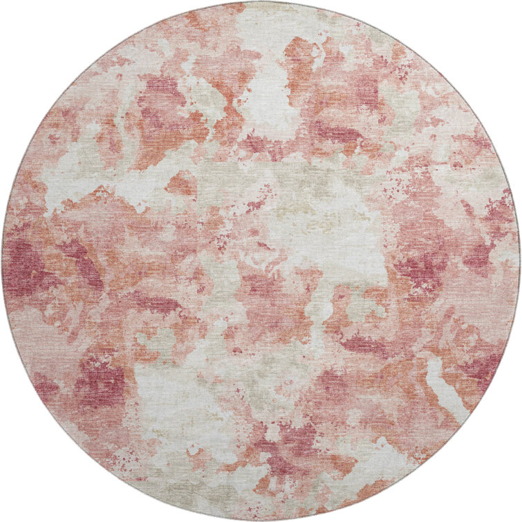 Premium Machine Washable Hintzen AMF67 Pink Rug