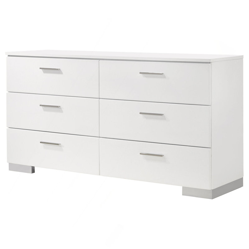Commode et commode blanches ultrabrillantes