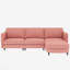 Grand canapé en L 107,8 po à 3 places avec repose-pieds mobile, poches pour accoudoirs et mousse à haute densité pour une détente confortable, modulaire-822062381