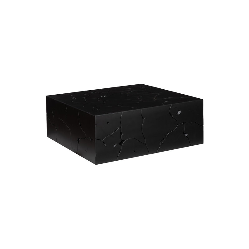 Teak Coffee Table, Square, Black