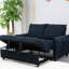 Bleu marine avec port de charge et futon compartiment de rangement pratique, sacs et coussins de siège réglables