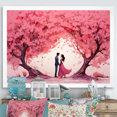 Couple Love Under The Tree II - Paysage romantique, art mural