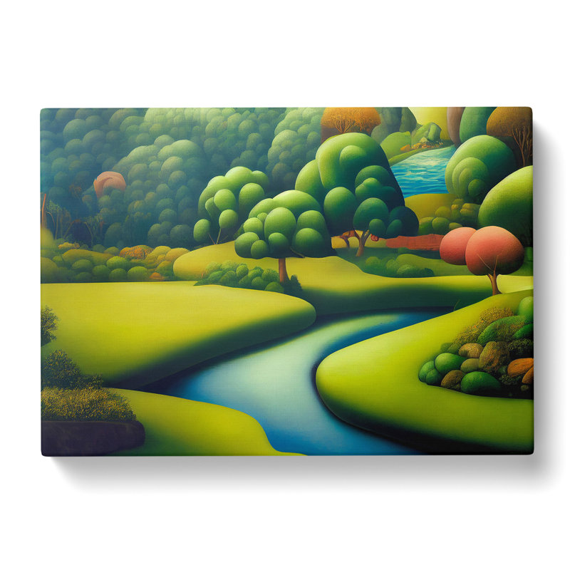 Majestic Forest Stream - Wrapped Canvas, 50cm H x 76cm W x 3cm D