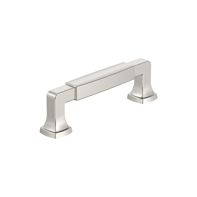 Poignée d'armoire en nickel poli centre à centre Stature 3-3 / 4 pouces (96 mm), 3 3/4", Nickel poli