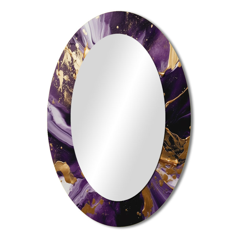 Miroir mural mauve et mauve liquide Magic III, 36 po x 24 po