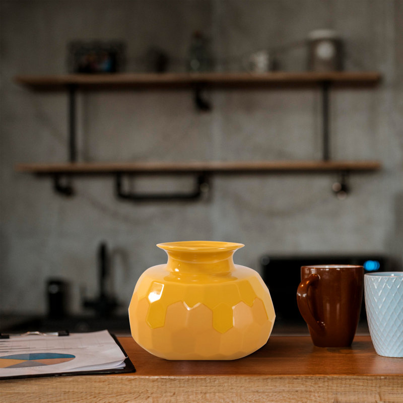 Golden Bee Ceramic Vase- Medium